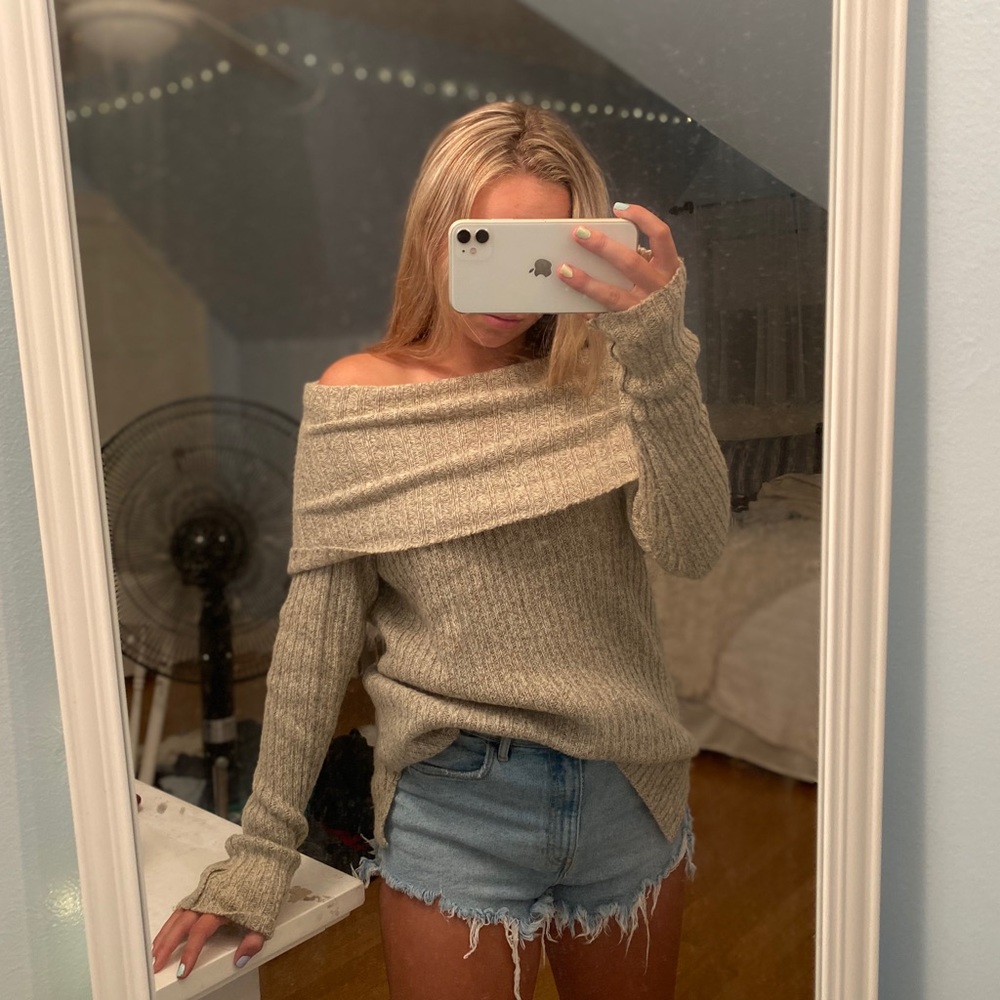 Off the shoulder "cloth" Sweater